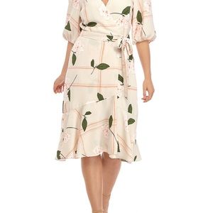 Julian Taylor New York puff sleeve floral dress 10